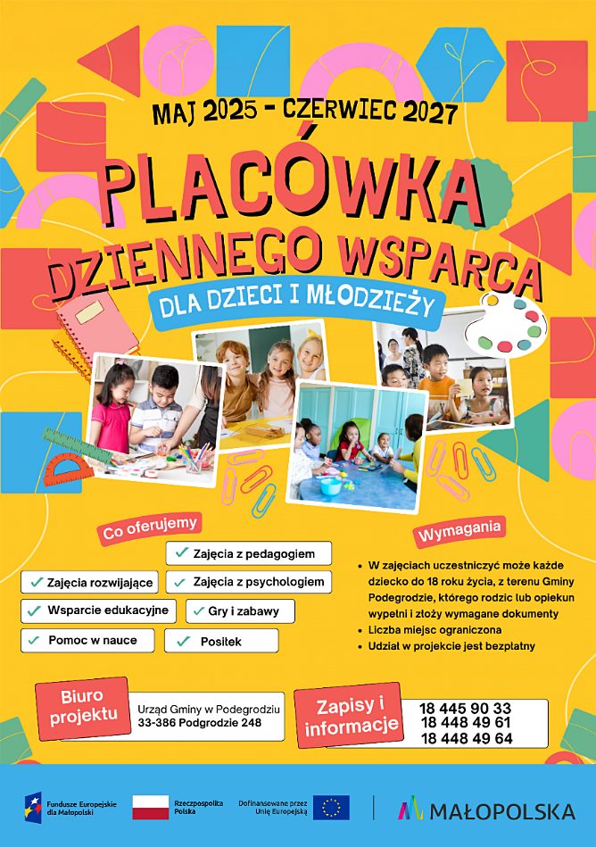 Rekrutacja do Placówki Wsparcia Dziennego dla Dzieci i Młodzieży na rok szkolny 2025/2026